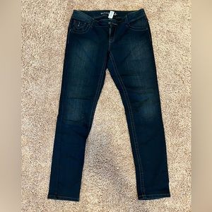 Maurices Dark Wash Sequin Embellished Jeggings Size Large